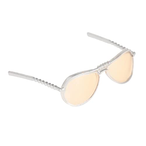 Lunettes de soleil pour figurine action costume miniature métal blanc E03