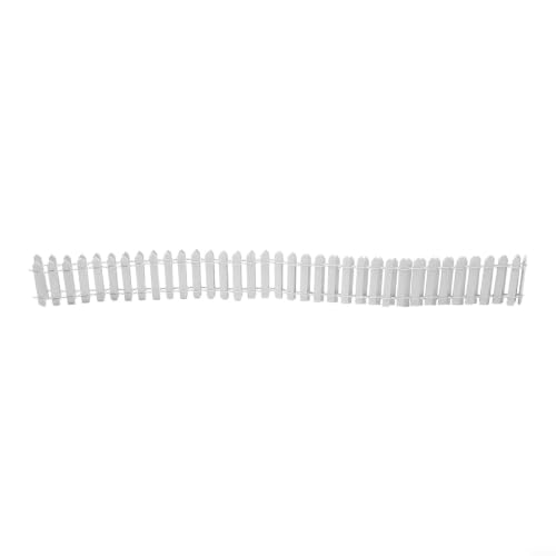 Tidevib Blanco para mini valla de madera para kit de jardín de hadas, borde de madera de 90 cm para decoración de terrario en miniatura y casa de muñecas, artesanía fina para paisajismo de bricolaje