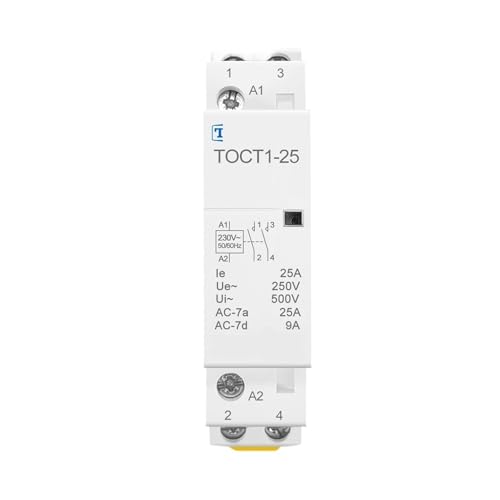 Contacteur modulaire TOCT1 2P 25A 110V AC pour rail Din domestique
