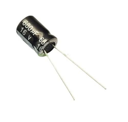 Condensateur électrolytique 680uF 16V en aluminium 8x12mm pour circuit imprimé Lot de 500 pièces