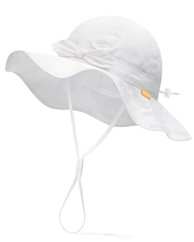 Image of FURTALK Baby Girl Wide Brim Sun Hat with UPF 50+ Toddler Baby Sun Protection