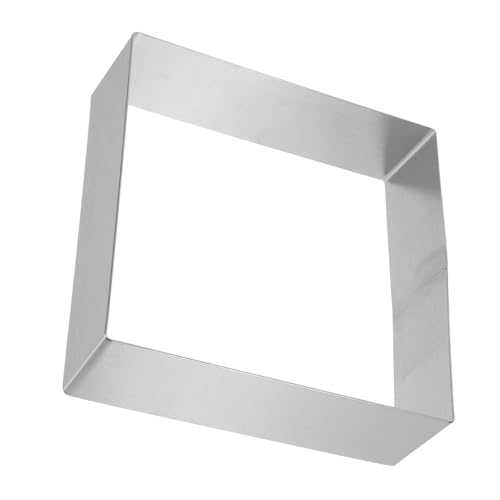 Baluue Molde Cuadrado de Acero Inoxidable para Mousse y Tartas Anillo para Hornear de Resistente Altas Temperaturas Reutilizable y Fácil de Limpiar para Repostería y Pastelería Casera