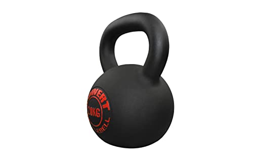Powert Cast Iron Kettlebell |Premium Quality Powder Coated|Ergonomic Design-4/6/8/10/12/16/20/24 Kg-Single (G-20Kg) #TOP2