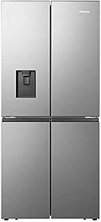 Hisense RQ560N4WCF Freestanding American Fridge Freezer Cross Door, No Frost, 454 liters, Stainless Steel - F Rated, Noise level: 41 decibels