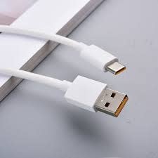 Image of 65W Super Vooc Charge, Data Sync Fast Charging Type-C Cable Compatible for Realme XT /XT 730G, Realme X2, Realme C12, Realme 6 Pro, Realme Narzo 20A, Realme 7, Realme 7 Pro, White, 1M