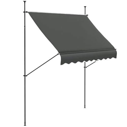 Outsunny Retractable Awning, 99" Patio Sun Shade