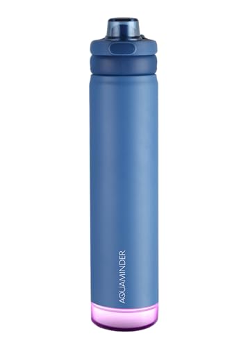 Image of Aquaminder Rio Prime+ Smart Water Bottle, 700 ml with Beep & Glow Reminder Double Wall Stainless Steel, Hot & Cold Retention, 15-Day Battery (Blue) (Pack of 20)