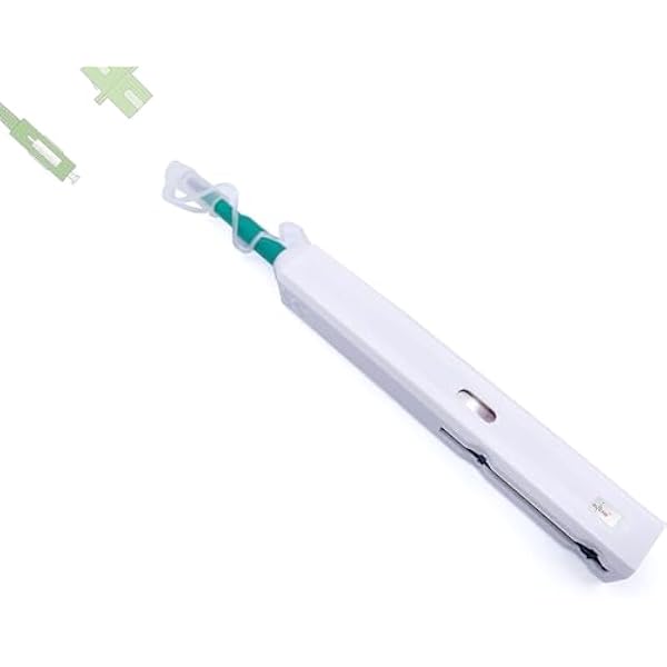 Elfcam® - Pióro do czyszczenia światłowodów Tip-Pen do adaptera żeńskiego SC/FC/ST (APC i UPC), SC/FC/ST 2,5 mm i złączy krzyżowych, ponad 800 środków czyszczących