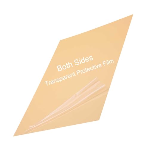 Image of A4 PVC Flexible Plastic Sheets, 10Pcs 0.3mm Thick A4 Size, Transparent DIY Crafts Film (Orange)