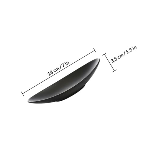 Platos japoneses para sushi de melamina negra, 2 unidades miniatura 2