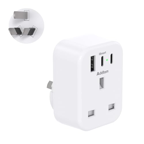 UK to Australia Plug Adapter Australian China Travel Adapter with 3 USB