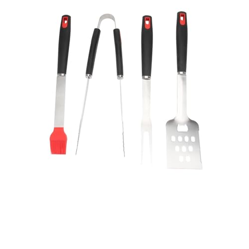 Kit de 4 utensilios robustos para parrilla en acero inoxidable miniatura 1