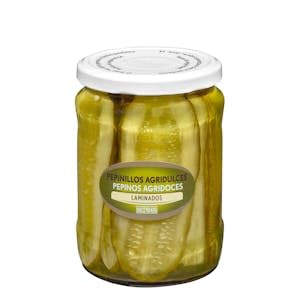 Pepinillos agridulces laminados Hacendado Tarro 530 g (290 g escurrido) Pack 2