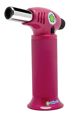 Whip-It! Pink Ion Torch - All Butane Torch Lighter, Refillable Cooking Torch With Adjustable Flame, Safety Lock For Soldering, Kitchen, Welding