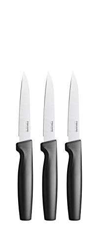 Fiskars Gemüsemesser-Set, 3-teilig, Functional Form, Edelstahl/Kunststoff, Schwarz, 1057563