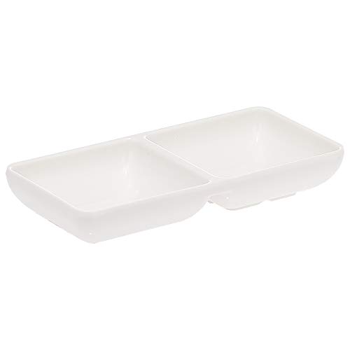 Verona C1213234 Melamine Rectangular Divided Sauce Dish - 18...