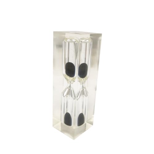 Ciieeo Reloj de Arena Cristal Negro Temporizador para Cepillado Dientes Decoración y Portátil