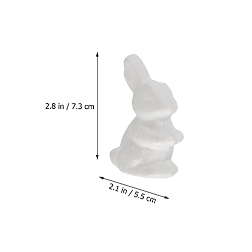 MAGICLULU 6Pcs Bunny Shapes Rabbit for Easter DIY Flower Arranging Wedding Party Decorations, White, 7.3X5.5X2.8CM - Image 2