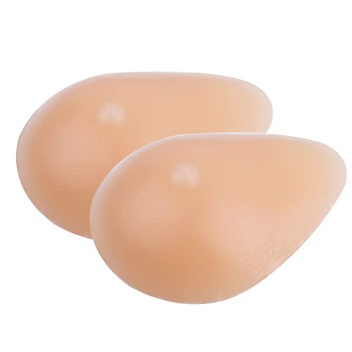 Agoky 1 Par Prótesis Mamaria Falso Formas de Pecho de Silicona Tetas Falsas Externos Mastectomía Almohadillas de Sujetador Bikini Mujer, Transgénero, Cosplay Desnudo 150g