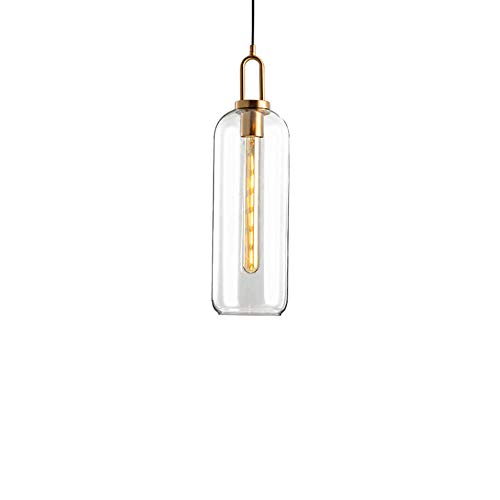 Lustre scandinave en verre cuivré idéal pour illuminer une salle à manger moderne