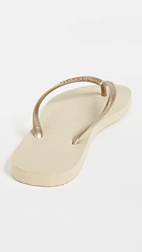 Havaianas Women's Slim Flip Flop Sandals, Sand Grey/Light Golden, Size 9/10 Womens | Image 3