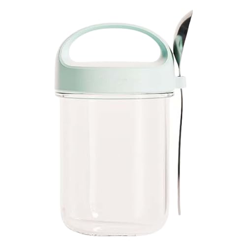 Taza de cereales y yogur, recipiente portátil para cereales y leche, vaso de desayuno seguro para yogur, vasos de avena, recipientes reutilizables para ensaladas, batidos,