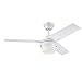 Westinghouse Lighting 73042 Talia, moderno ventilatore da soffitto con luce, 105 cm, finitura bianca, vetro smerigliato opale