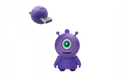 Clé USB 3.0 alien violet 128 Go en silicone, cadeau original d'Halloween