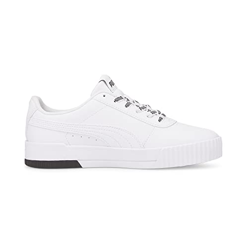 PUMA Women's Puma Carina Logomania White-White-Black (383906 01) - 7.5