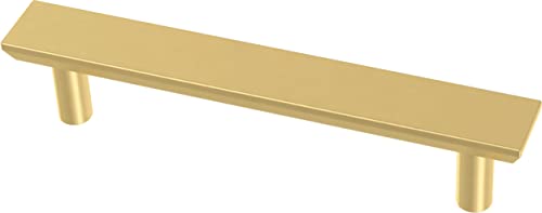Franklin Brass Simple Chamfered (10-Pack) Cabinet Handles 3-3/4' Hole Center Modern Gold Kitchen Drawer Pulls Dresser, Furniture Hardware P40845K-117-C