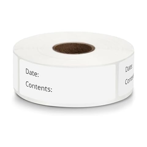 Removable Freezer Labels 500 Pcs, Food Storage Stickers Removable for Food Containers, Mason Jar Labels, Easy Clean Leaves No Residue (Simple) Cover