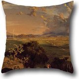 Pillow Cases Of Oil Painting Joaqu¡§an Ram¡§arez - Inside Noah's Ark,for Gf,gril Friend,study Room,chair,bedroom,girls 16 X 16 Inch / 40 By 40 Cm(both Sides)