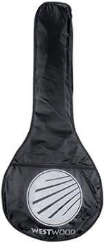 Westwood 5-String Resonator Banjo Bundle: Quality Instrument with Gig Bag, Strap, Picks | Chrome Steel Rim, Laminate Mahogany Back