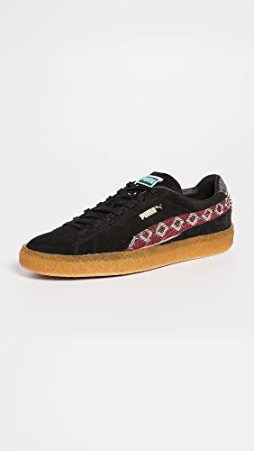 PUMA Mens Suede Crepe Pattern Lace Up Sneakers Shoes Casual - Black2