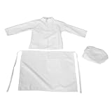 TOVINANNA Delantal y Gorro de Chef para Ropa de Cocina y Pintura para Niñas y Disfraz Infantil para Rol Materiales Duraderos y Fáciles de Limpiar Protección contra Derrames para Actividades