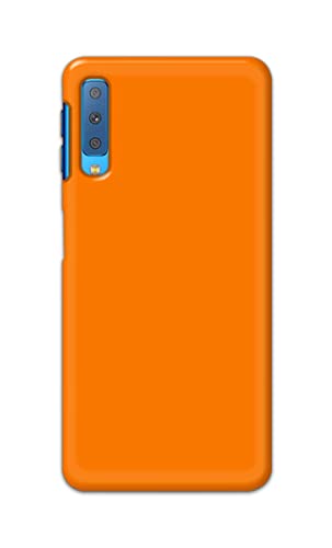 Image of Plain Orange Hard Back Case Cover for Samsung Galaxy A7 (2018), SM-A750F /DS, SM-A750G, SM-A750FN /DS Back Cover -(J5) VNS2229