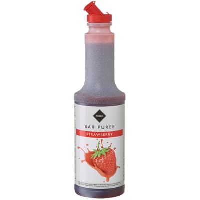 Rioba Bar Purée Mix - Sin Gluten, Elaborado en Italia - Ideal para Cocteles y Postres, 1,3 kg (1 BOTELLA 1,300 ML, FRESA)