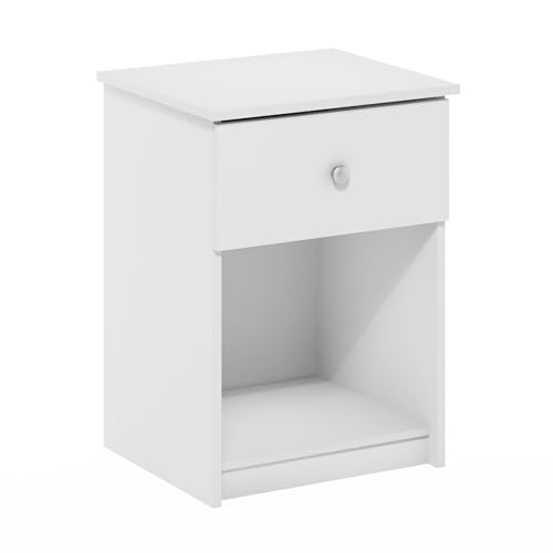 Image of Furinno Tidur Nightstand, 1-Pack, White