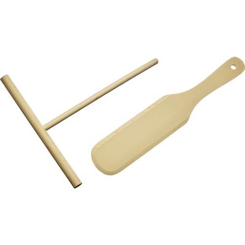 Westmark Espátula para crepes & divisor de masa Woody – práctico juego para preparar sin esfuerzo deliciosos crêpes y tortitas finas – madera, 2 piezas