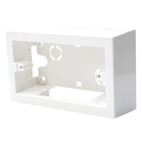 Scatola 504 esterna, da parete, 4 moduli/posti, colore bianco, universale, compatibile con tutte le serie civili, per prese, interruttori, sensori, montaggio esterno