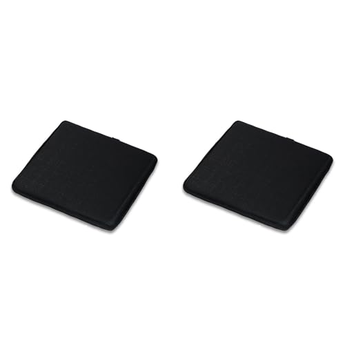 Greenjin 2 Pack Square Bar Stool Cushions Non-Slip Chair Pads with Ties 12