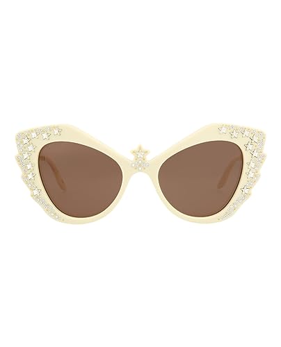 Gucci Cat Eye Sunglasses Ivory Ivory Brown Luxury Eyewear Made In Italy Acetate Frame Designer Fashion for Everyday Luxury