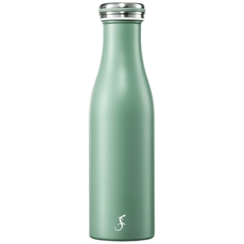 LURCH Termo de acero inoxidable, 0,5 L, en Salvia oscura, la botella perfecta para viajes