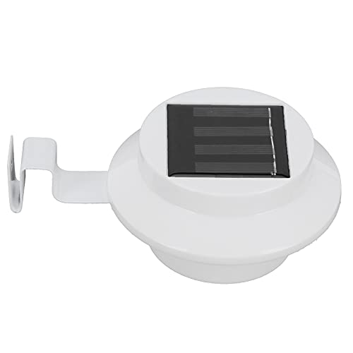 Phefop Lampe Solaire D'avant-Toit à 3 LED, éclairage Extérieur Blanc de Jardin avec Capteur Automatique du Crépuscule à L'aube, pour les Clôtures de...