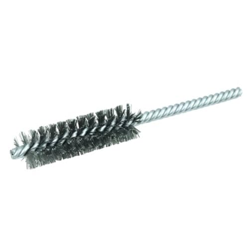 Weiler 21247 Power Tube Brush, Double Stem/Double Spiral, 3/4", 0.08" Steel Wire Fill, 2-1/2" Length, Made in The USA (Pack of 10)