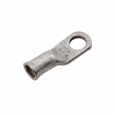 Molex/Waldom, 19221-0224, Lug Terminal - 1/4 Stud Size - 0.070 (1.78mm) Thickness - 0.438 (11.13mm) Outer Edges - 8 AWG - 1.187 (30.15mm) Length - Crimp Termination. (200 Item/s)