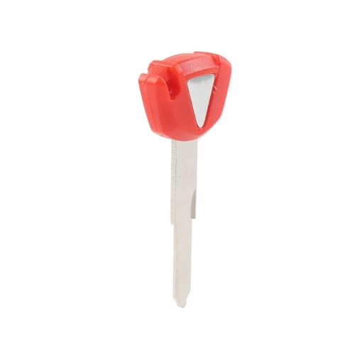 Cnswee6 Red Motorcycle Key Uncut Replacement Motorcycle Blank Key Uncut Blade for Kawasaki ZX-10R Z1000 ER6N 2011-2012