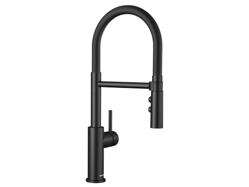 BLANCO 525793 CATRIS-S Flexo, rubinetto da cucina in nero opaco, miscelatore da cucina, alta pressione