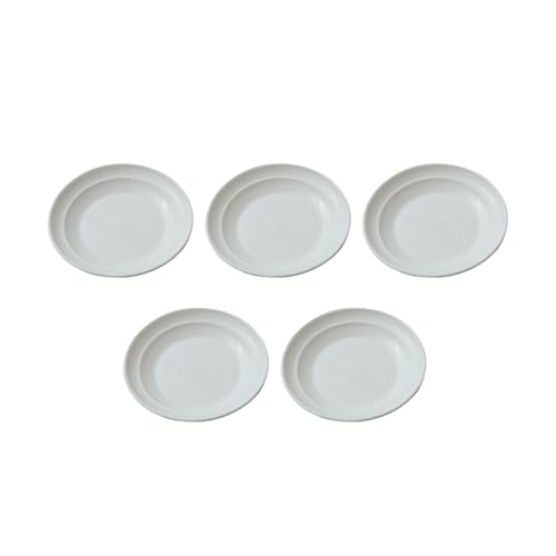 DEARMAMY 5 Platos Grandes para Microondas, Platos de Vapor de Color Claro Resistentes al Calor para Pescado y Empanadillas, Bandejas Multifunción para Calentar Comida en Cocina Doméstica