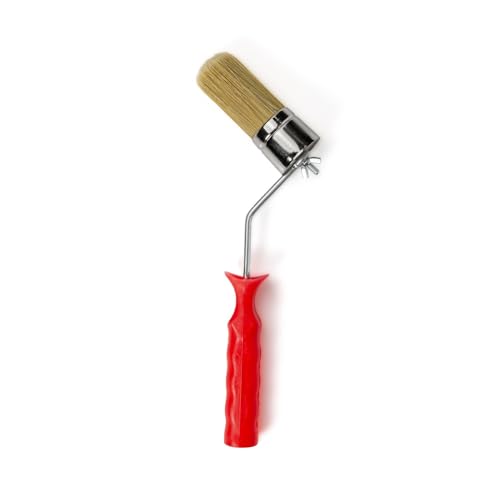 PENNELLIFICIO 2000 | Pincel para Esquinas y Bordes Profesional, Ideal para Pinturas y esmaltes, Completo con Mango de plástico, artículo Profesional - Made in Italy